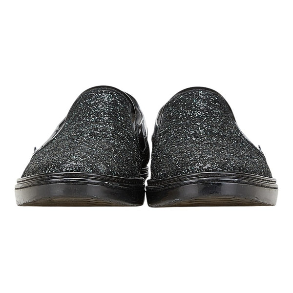 ジミーチュウ グリッター スリッポン スニーカー サイズ：42 ブラック グリーン パテントレザー メンズ JIMMY CHOO 【中古】