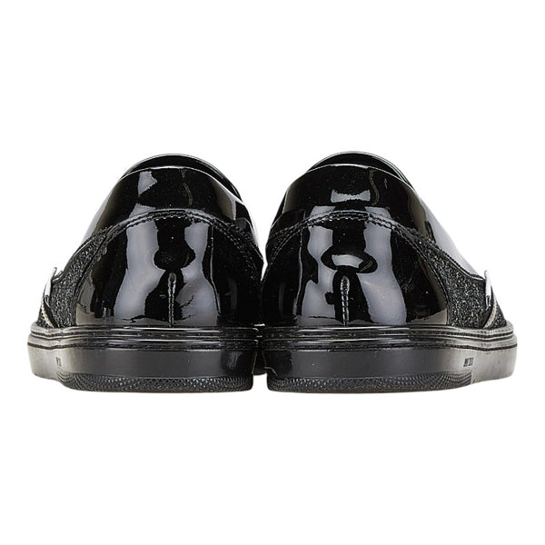 ジミーチュウ グリッター スリッポン スニーカー サイズ：42 ブラック グリーン パテントレザー メンズ JIMMY CHOO 【中古】