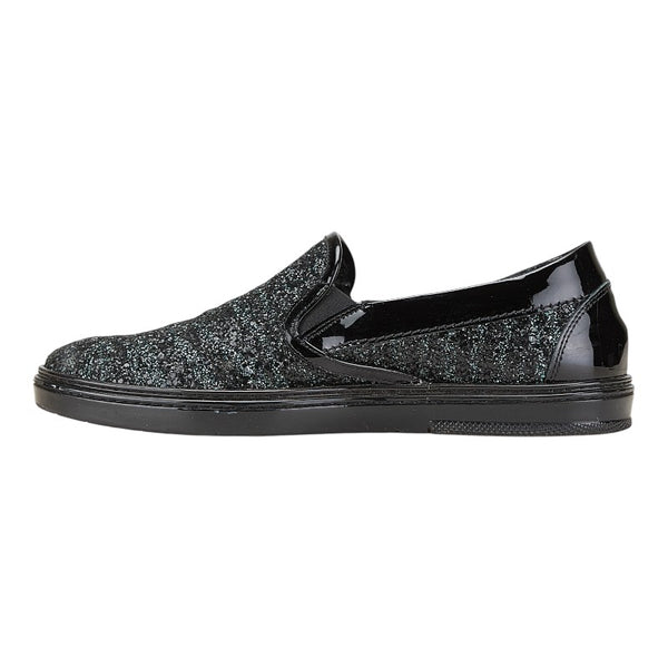 ジミーチュウ グリッター スリッポン スニーカー サイズ：42 ブラック グリーン パテントレザー メンズ JIMMY CHOO 【中古】