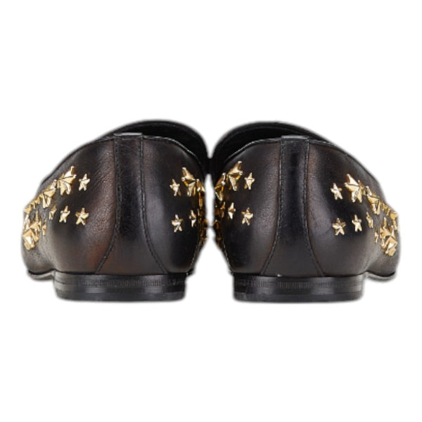 ジミーチュウ スタースタッズ ローファー サイズ：42 ブラック レザー メンズ JIMMY CHOO 【中古】