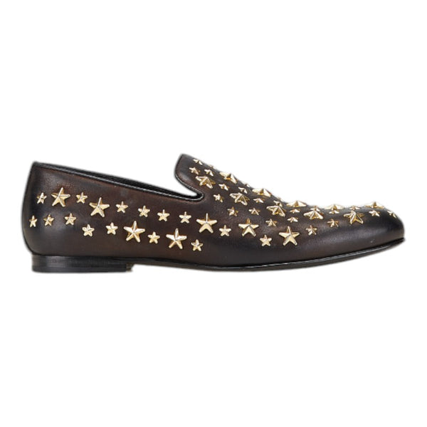 ジミーチュウ スタースタッズ ローファー サイズ：42 ブラック レザー メンズ JIMMY CHOO 【中古】