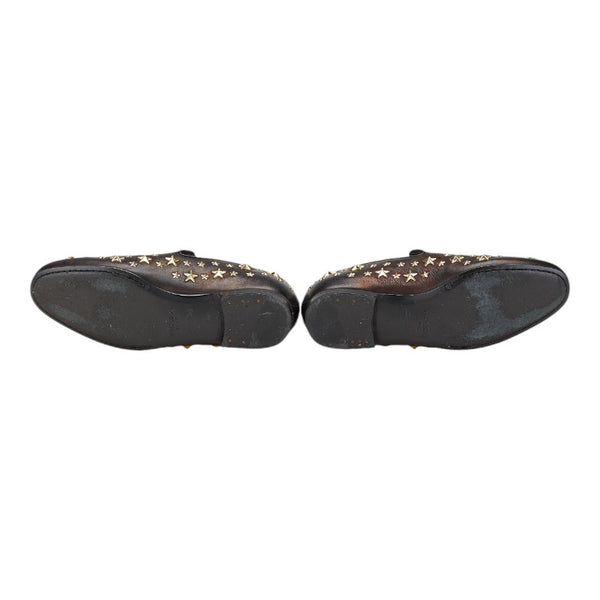 ジミーチュウ スタースタッズ ローファー サイズ：42 ブラック レザー メンズ JIMMY CHOO 【中古】