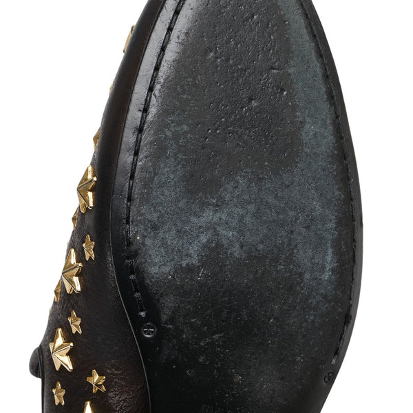 ジミーチュウ スタースタッズ ローファー サイズ：42 ブラック レザー メンズ JIMMY CHOO 【中古】
