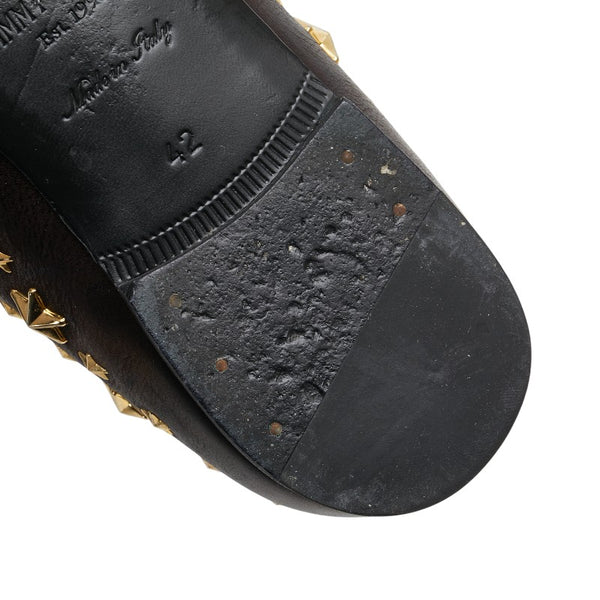 ジミーチュウ スタースタッズ ローファー サイズ：42 ブラック レザー メンズ JIMMY CHOO 【中古】