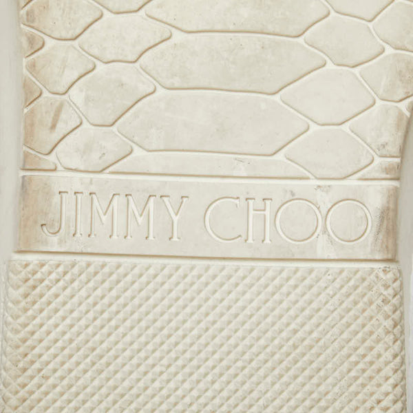 ジミーチュウ ワッペン スタースタッズ スリッポン スニーカー サイズ：42 シルバー マルチカラー レザー ラバー メンズ JIMMY CHOO 【中古】