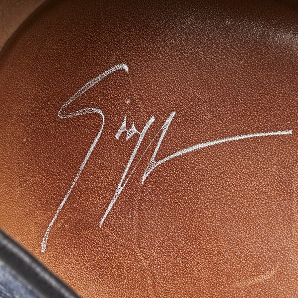 ジュゼッペザノッティ スリッポン スニーカー サイズ：43 インディゴブルー ホワイト ナイロン ラバー メンズ GIUSEPPE ZANOTTI 【中古】