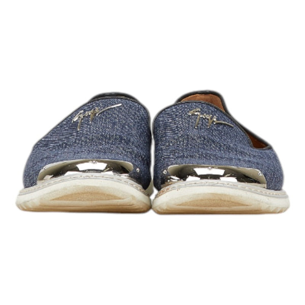 ジュゼッペザノッティ スリッポン スニーカー サイズ：43 インディゴブルー ホワイト ナイロン ラバー メンズ GIUSEPPE ZANOTTI 【中古】
