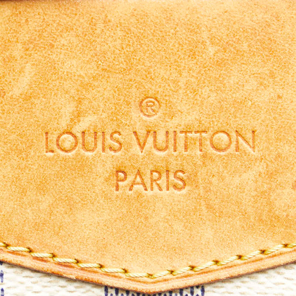 ルイ ヴィトン ダミエ アズール シラク―サPM 斜め掛け ショルダーバッグ  N41113 ホワイト PVC レザー レディース LOUIS VUITTON 【中古】