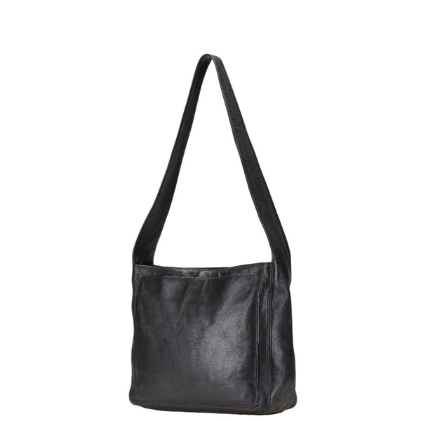 シャネル ココマーク フリンジ ワンショルダーバッグ ブラック ラムスキン レディース CHANEL 【中古】