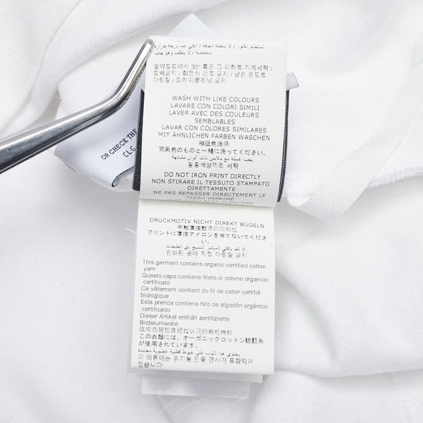 オフホワイト ロゴプリント オーバーサイズTシャツ サイズ：38 ホワイト ブラック コットン メンズ OFF-WHITE 【中古】