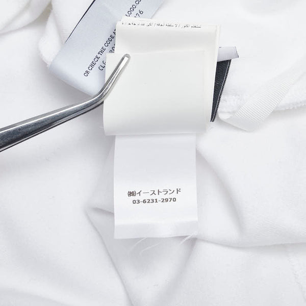 オフホワイト ロゴプリント オーバーサイズTシャツ サイズ：38 ホワイト ブラック コットン メンズ OFF-WHITE 【中古】