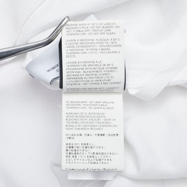 オフホワイト ロゴプリント オーバーサイズTシャツ サイズ：38 ホワイト ブラック コットン メンズ OFF-WHITE 【中古】