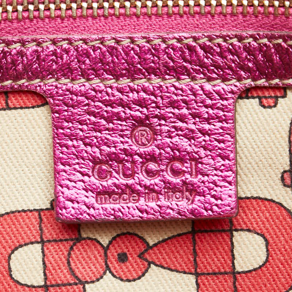 グッチ GGキャンバス トートバッグ ショルダーバッグ 137396 ベージュ ピンク キャンバス レディース GUCCI 【中古】