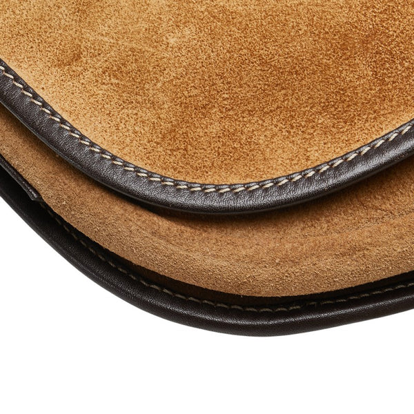 ロエベ アナグラム 斜め掛け ショルダーバッグ ブラウン レザー スエード レディース LOEWE 【中古】