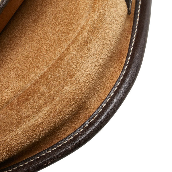 ロエベ アナグラム 斜め掛け ショルダーバッグ ブラウン レザー スエード レディース LOEWE 【中古】