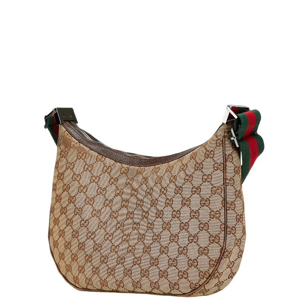 グッチ GGキャンバス シェリーライン 斜め掛け ショルダーバッグ 122790 ベージュ マルチカラー キャンバス レザー レディース GUCCI 【中古】