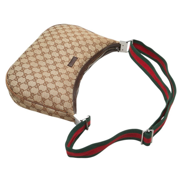 グッチ GGキャンバス シェリーライン 斜め掛け ショルダーバッグ 122790 ベージュ マルチカラー キャンバス レザー レディース GUCCI 【中古】