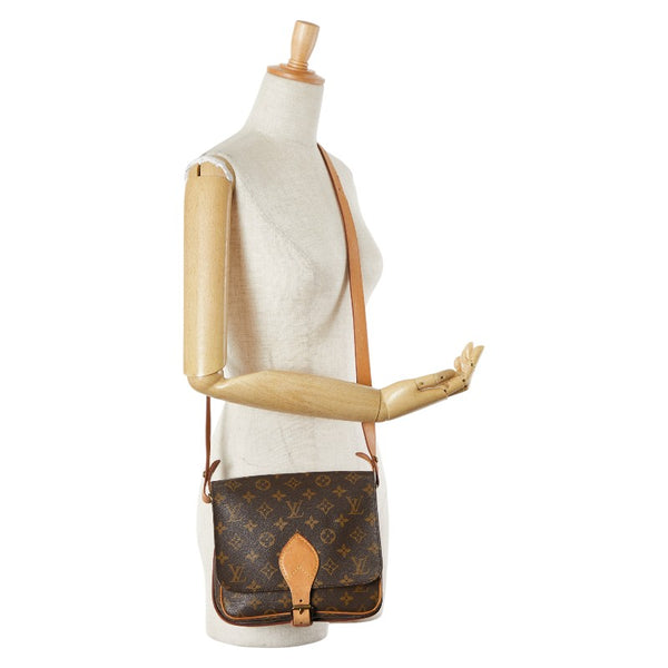 ルイ ヴィトン モノグラム カルトシエールMM 斜め掛け ショルダーバッグ M51253 ブラウン PVC レザー レディース LOUIS VUITTON 【中古】