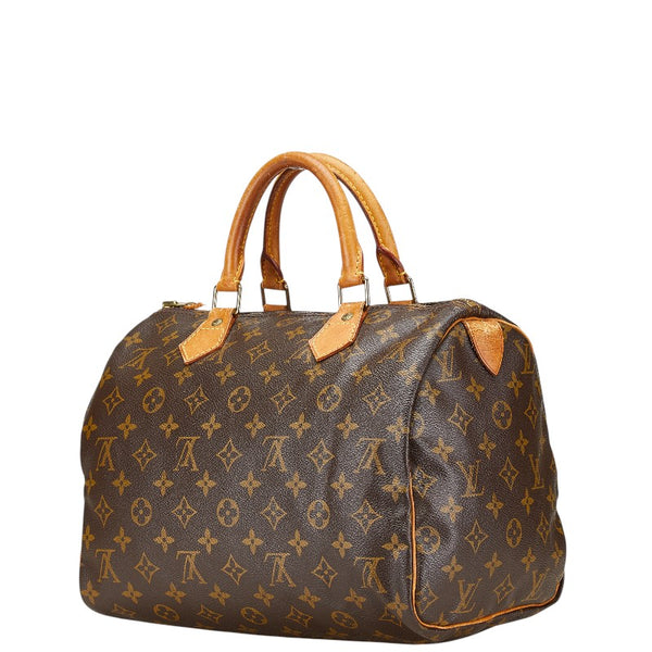 ルイ ヴィトン モノグラム スピーディ30 ハンドバッグ M41526 ブラウン PVC レザー レディース LOUIS VUITTON 【中古】