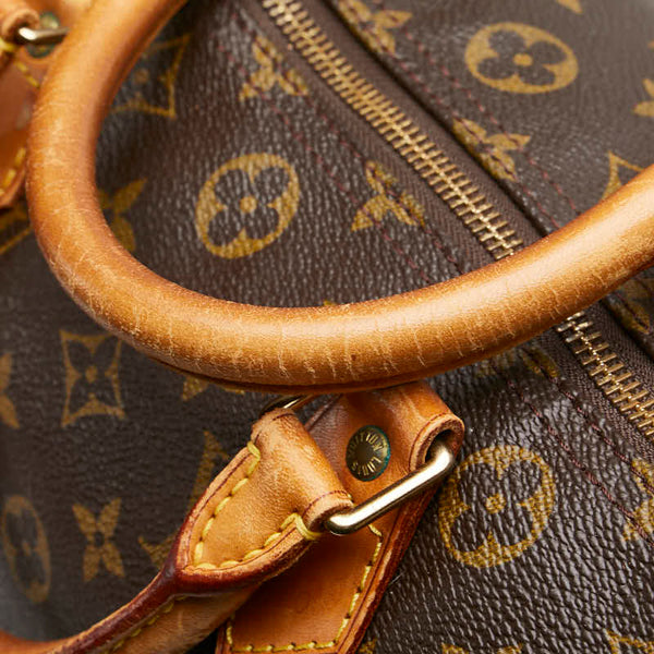ルイ ヴィトン モノグラム スピーディ30 ハンドバッグ M41526 ブラウン PVC レザー レディース LOUIS VUITTON 【中古】