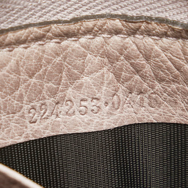 グッチ GGキャンバス 長財布 ラウンドファスナー 224253 ベージュ パープル キャンバス レザー レディース GUCCI 【中古】