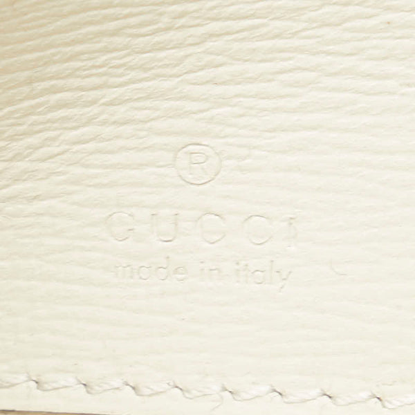 グッチ GGスプリーム ホースビット L字ファスナー カードケース コインケース 644459 ベージュ ホワイト PVC レザー レディース GUCCI 【中古】