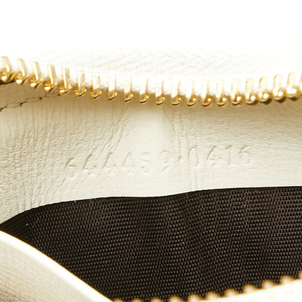 グッチ GGスプリーム ホースビット L字ファスナー カードケース コインケース 644459 ベージュ ホワイト PVC レザー レディース GUCCI 【中古】