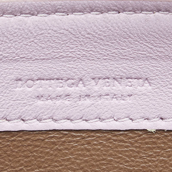 ボッテガヴェネタ イントレチャート 長財布 L字ファスナー パープル レザー レディース BOTTEGAVENETA 【中古】