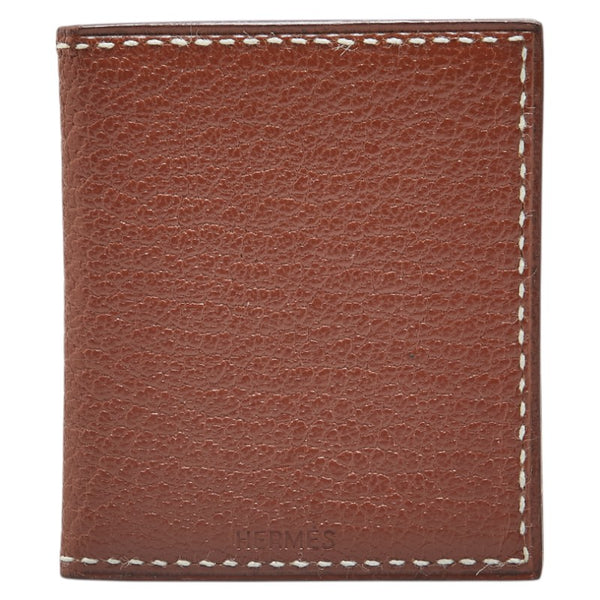 エルメス 写真入れ フォトケース ブラウン シェブル レディース HERMES 【中古】