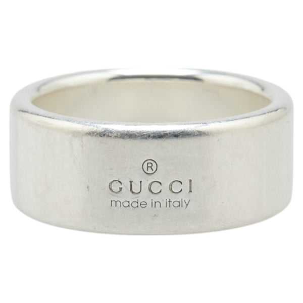 グッチ インターロッキングG ダイアゴナル リング 指輪 スターリングシルバー メンズ GUCCI 【中古】