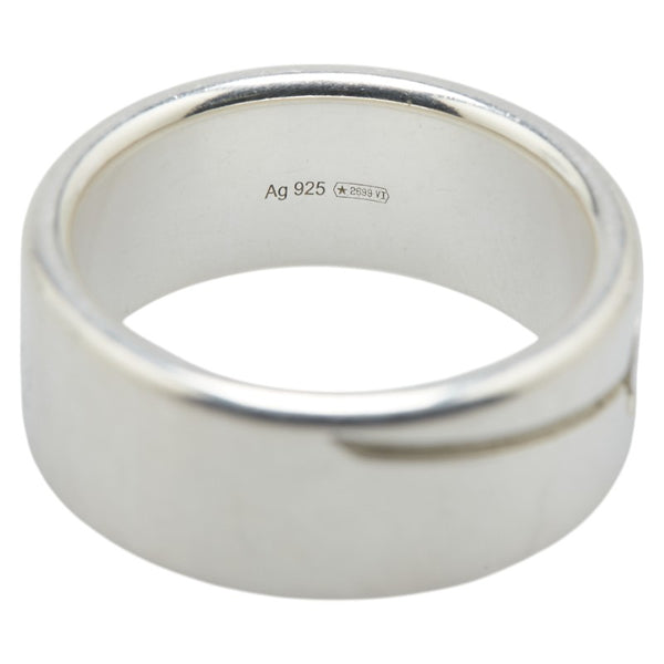 グッチ インターロッキングG ダイアゴナル リング 指輪 スターリングシルバー メンズ GUCCI 【中古】