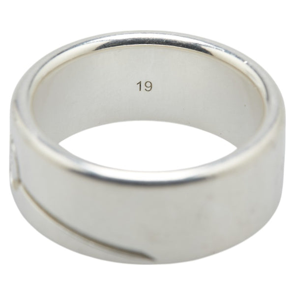 グッチ インターロッキングG ダイアゴナル リング 指輪 スターリングシルバー メンズ GUCCI 【中古】