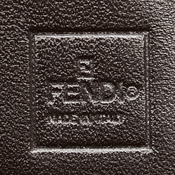 フェンディ ズッカ 二つ折り財布 30794 ブラウン キャンバス レザー レディース FENDI 【中古】