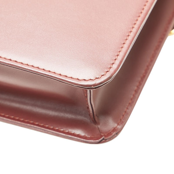 カルティエ マスト ドゥ カルティエ クラッチバッグ ワインレッド レザー レディース CARTIER 【中古】