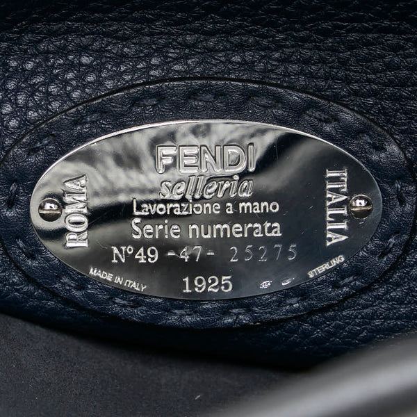 フェンディ セレリア ピーカブー ビジネスバッグ ショルダーバッグ 2WAY 7VA406 グレー レザー メンズ FENDI 【中古】