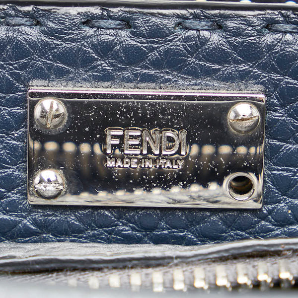 フェンディ セレリア ピーカブー ビジネスバッグ ショルダーバッグ 2WAY 7VA406 グレー レザー メンズ FENDI 【中古】