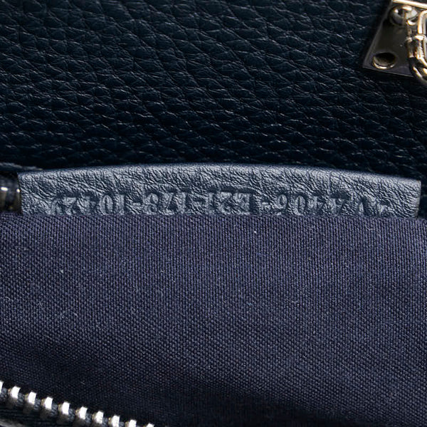 フェンディ セレリア ピーカブー ビジネスバッグ ショルダーバッグ 2WAY 7VA406 グレー レザー メンズ FENDI 【中古】