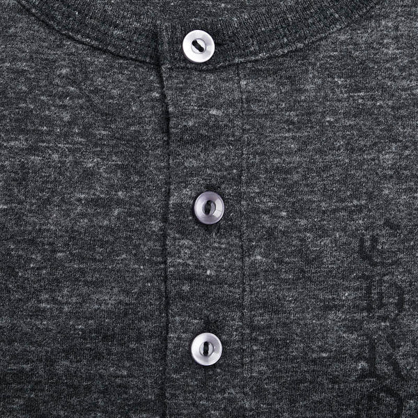 クロムハーツ カットソー ヘンリーネック 七分袖 サイズ：M ブラック ポリエステル コットン レーヨン メンズ CHROME HEARTS 【中古】