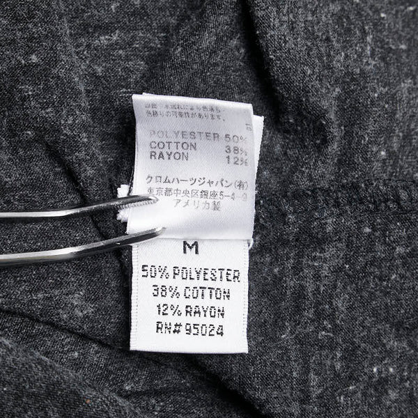 クロムハーツ カットソー ヘンリーネック 七分袖 サイズ：M ブラック ポリエステル コットン レーヨン メンズ CHROME HEARTS 【中古】