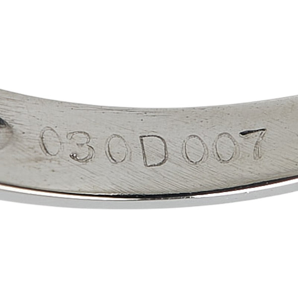 Pt850 プラチナ エメラルド0.30ct ダイヤ0.07ct リング 指輪 レディース 11号 【中古】