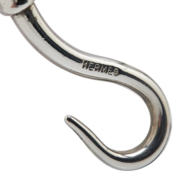 エルメス ジャンボ ブレスレット ブラック シルバー レザー メタル レディース HERMES 【中古】
