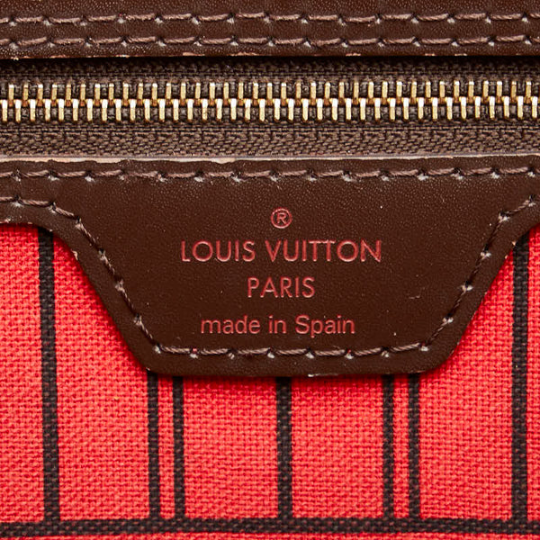 ルイ ヴィトン ダミエ ネヴァーフルMM トートバッグ ショルダーバッグ N41358 エベヌ ブラウン PVC レザー レディース LOUIS VUITTON 【中古】