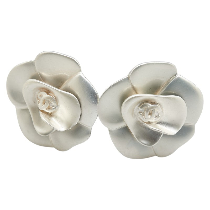 シャネル ココマーク カメリア 花 フラワー モチーフ イヤリング シルバー メタル レディース CHANEL 【中古】