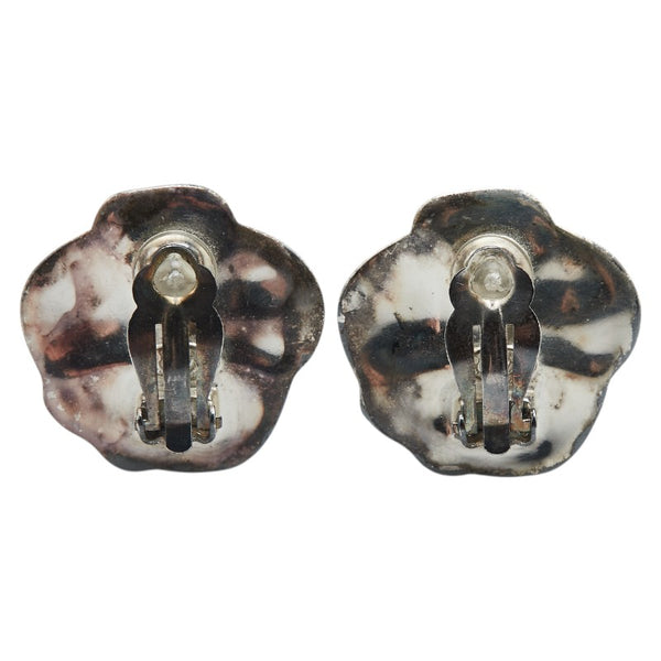 シャネル ココマーク カメリア 花 フラワー モチーフ イヤリング シルバー メタル レディース CHANEL 【中古】