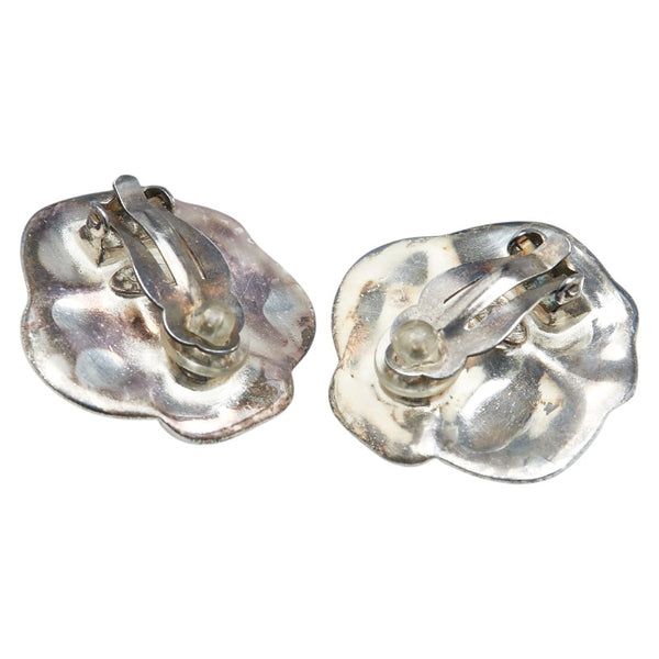 シャネル ココマーク カメリア 花 フラワー モチーフ イヤリング シルバー メタル レディース CHANEL 【中古】