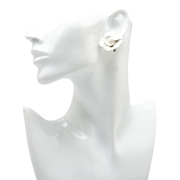 シャネル ココマーク カメリア 花 フラワー モチーフ イヤリング シルバー メタル レディース CHANEL 【中古】