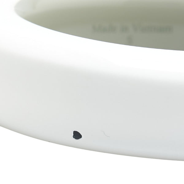 エルメス ラッカーウッド バングル S ホワイト プラスチック レディース HERMES 【中古】