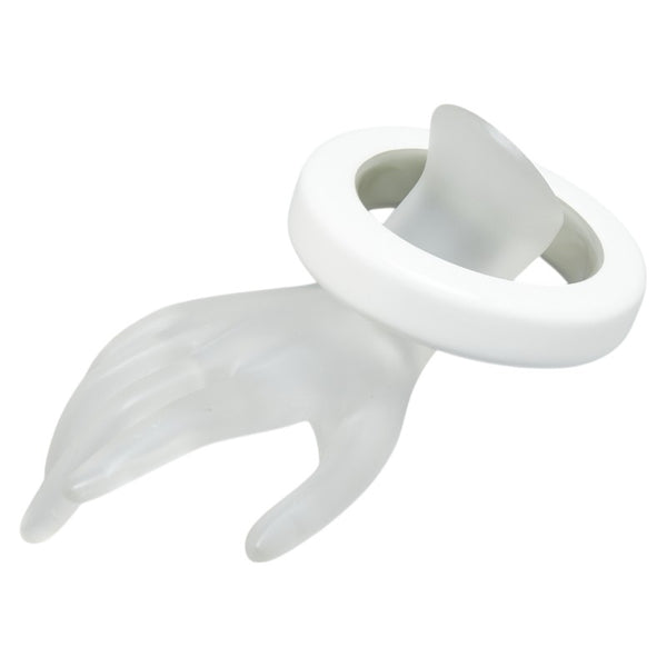 エルメス ラッカーウッド バングル S ホワイト プラスチック レディース HERMES 【中古】