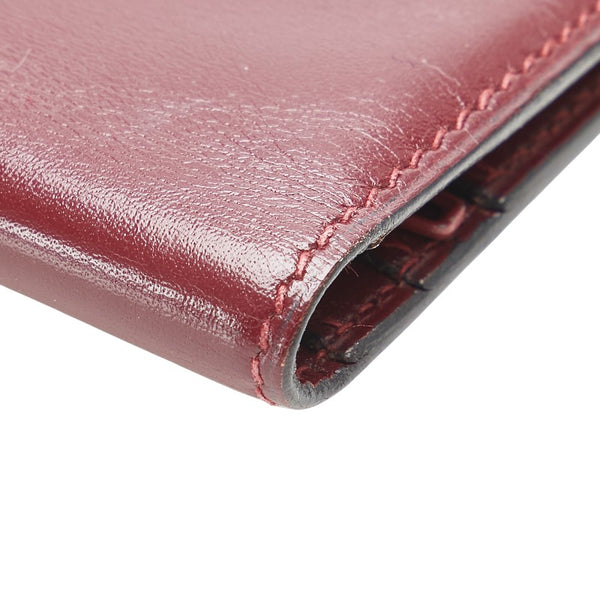 エルメス ベアン クラシック  長財布 ワインレッド ボルドー ボックスカーフ レディース HERMES 【中古】