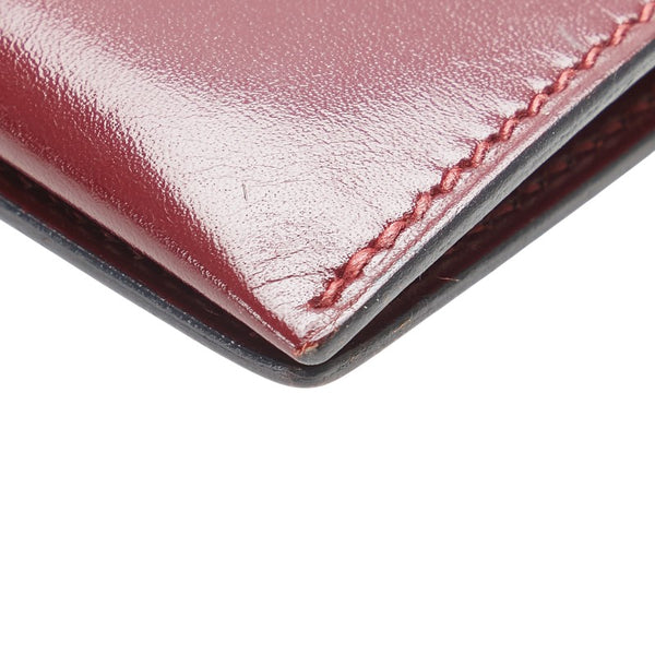 エルメス ベアン クラシック  長財布 ワインレッド ボルドー ボックスカーフ レディース HERMES 【中古】